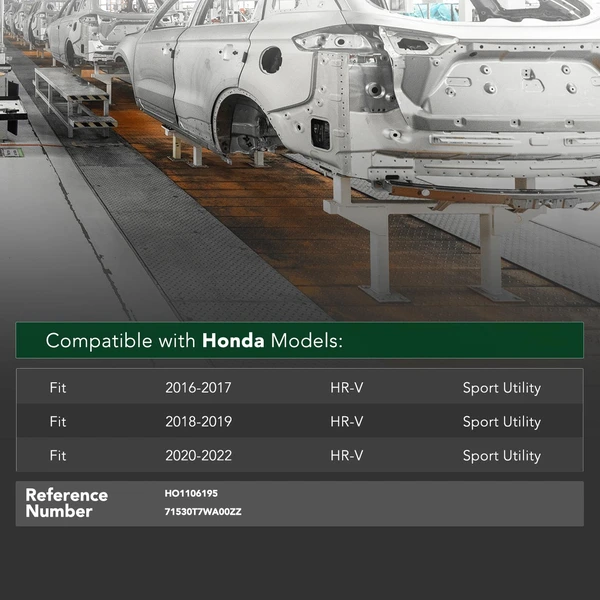 Rear Bumper Reinforcement for Honda HR-V 2016-2022 Sport Utility Steel