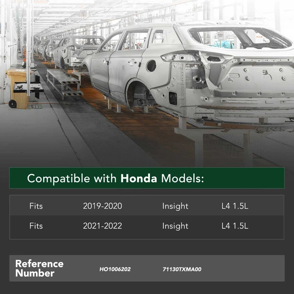 Aluminum Front Bumper Reinforcement with Crush Can for 2019-2022 Honda Insight