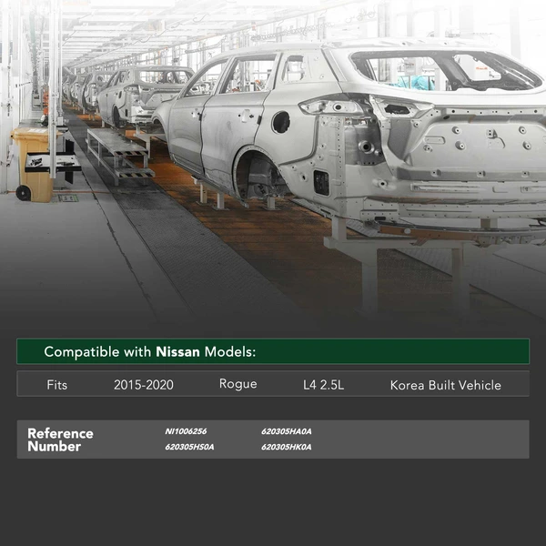 Front Bumper Reinforcement Impact Bar Beam for 2015-2020 Nissan Rogue