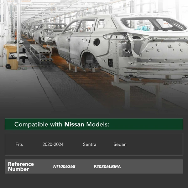 Front Bumper Face Bar Reinforcement for Nissan Sentra 2020-2024