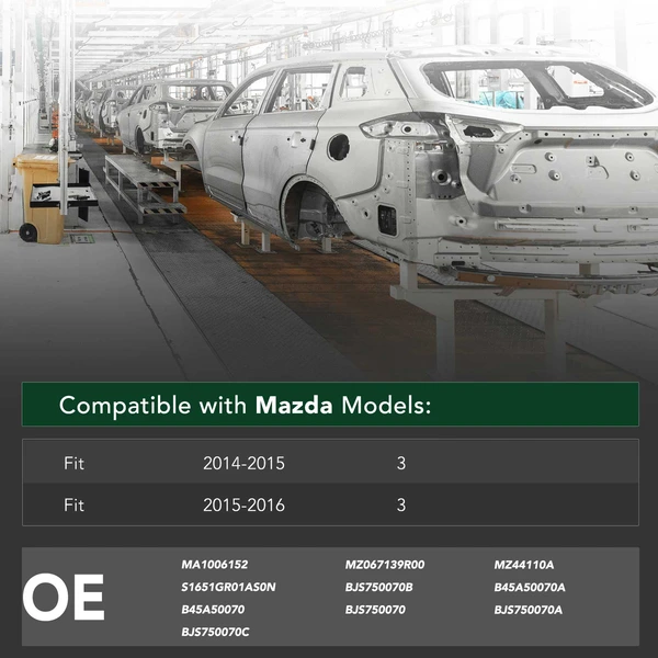 YHT Auto YHTBRC10185 Bumper Impact Bar Reinforcement Front Side