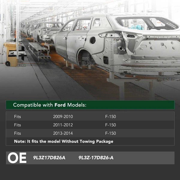 Rear Bumper Reinforcement Impact Bar for 2009-2014 Ford F-150