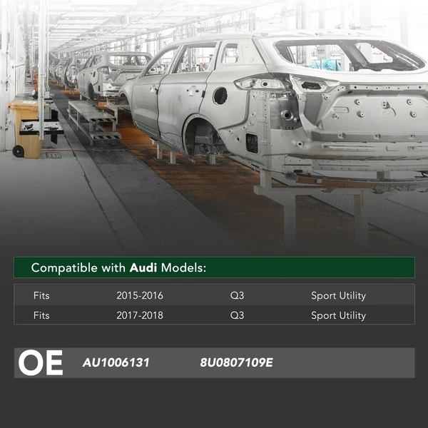 Aluminum Front Bumper Reinforcement Impact Bar for 2015-2018 Audi Q3