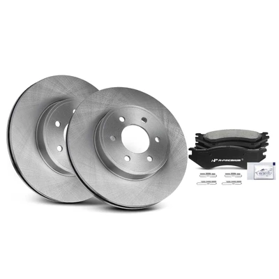 2003 Dodge Durango Brake Rotor and Pad Kit, 6 Pcs, Front Driver & Passenger, A-Premium, APBRPR1319