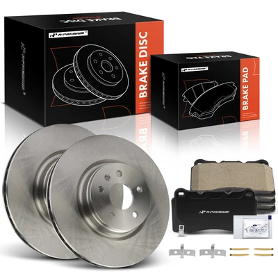 6 Pcs Front Disc Brake Rotors & Ceramic Brake Pads