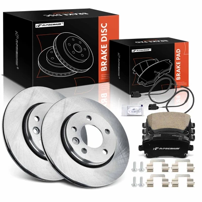 6 Pcs Rear Disc Brake Rotors & Ceramic Brake Pads
