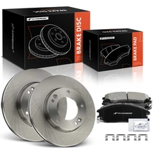 6 Pcs Front Disc Brake Rotors & Ceramic Brake Pads