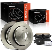 6 Pcs Rear Disc Brake Rotors & Ceramic Brake Pads