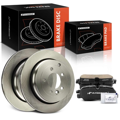 6 Pcs Rear Disc Brake Rotors & Ceramic Brake Pads