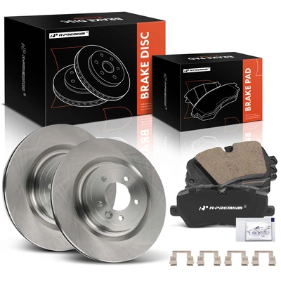 6 Pcs Rear Disc Rotors & Ceramic Brake Pads