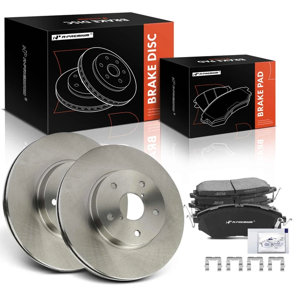 2015 Subaru Legacy Disc Brake Rotors and Ceramic Pads Kit, 6 Pcs, Front Driver & Passenger, A-Premium, APBRPR1427
