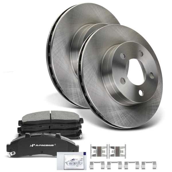 1998-2002 Ford Ranger Disc Brake Rotors and Ceramic Pads Kit, 6 Pcs, Front Driver & Passenger, A-Premium, APBRPR140