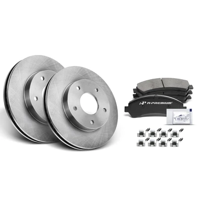 Front Disc Brake Rotors & Ceramic Brake Pads