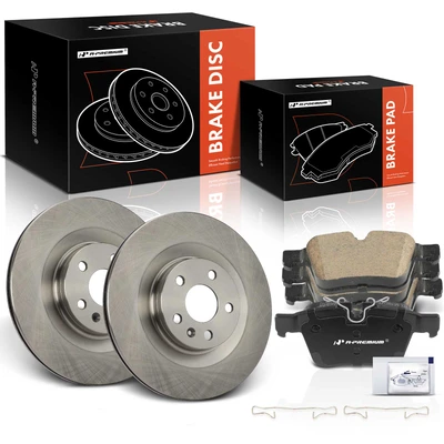 6 Pcs Rear Disc Brake Rotors & Ceramic Brake Pads