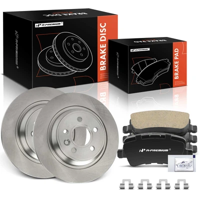 6 Pcs Rear Disc Brake Rotors & Ceramic Brake Pads