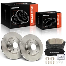 6 Pcs Front Disc Brake Rotors & Ceramic Brake Pads