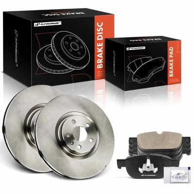6 Pcs Front Disc Brake Rotors & Ceramic Brake Pads