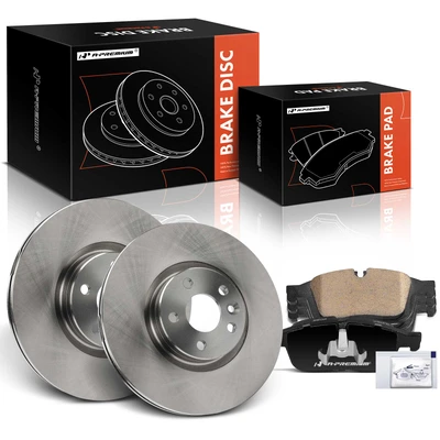 6 Pcs Front Disc Brake Rotors & Ceramic Brake Pads