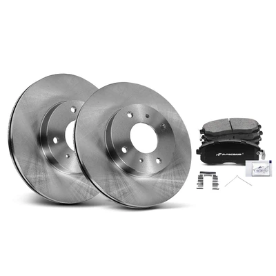 Front Disc Brake Rotors & Ceramic Brake Pads