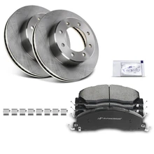 Brake Rotor + Brake Pad, Set of 6, Front Driver & Passenger, A-Premium APBRPR152