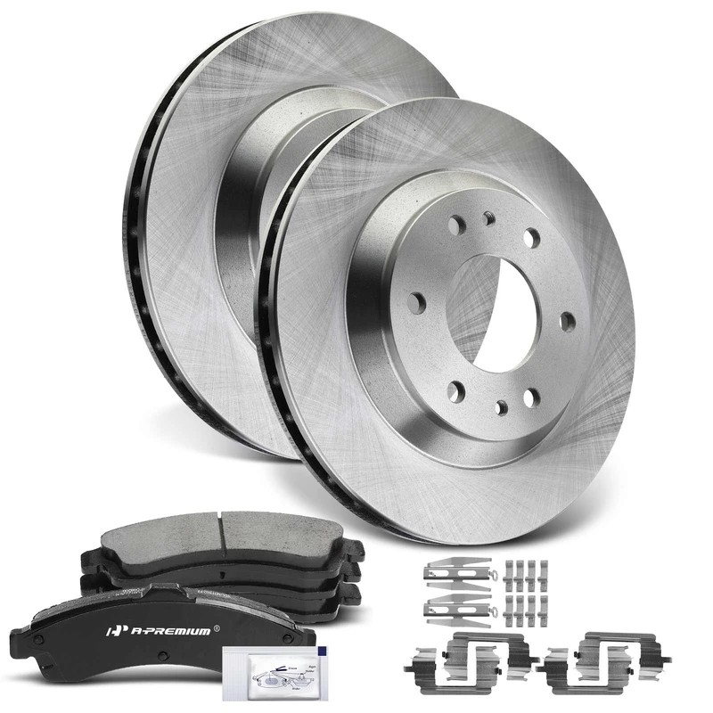 Front Disc Brake Rotors & Ceramic Brake Pads for 2004 Chevrolet Trailblazer