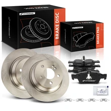 6 Pcs Rear Disc Brake Rotors & Ceramic Brake Pads