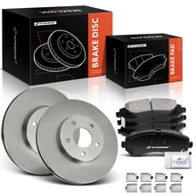 6 Pcs Front Disc Brake Rotors & Ceramic Brake Pads