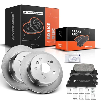 Rear Disc Brake Rotors & Ceramic Brake Pads