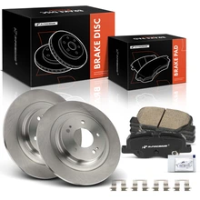 2013-2021 Mitsubishi Outlander Sport Brake Pad and Rotor Kit, 6 Pcs, Rear Driver & Passenger, A-Premium, APBRPR1483