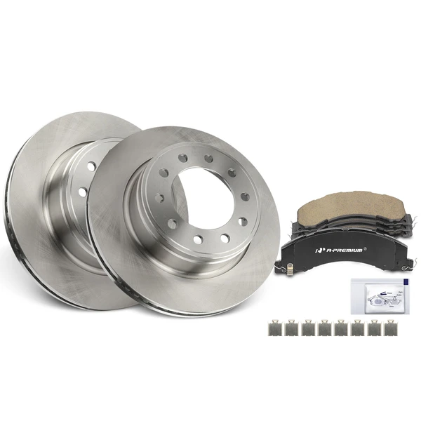 Disc Brake Rotors and Ceramic Pads Kit, 6 Pcs, Front Driver & Passenger, A-Premium, APBRPR1473