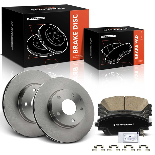 2016-2020 Mazda CX-3 Disc Brake Rotors and Ceramic Pads Kit, 6 Pcs, Front Driver & Passenger, A-Premium, APBRPR1511