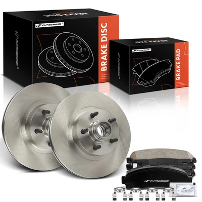 6 Pcs Front Disc Brake Rotors & Brake Pads