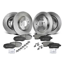 Front & Rear Disc Brake Rotors & Ceramic Brake Pads for Mazda CX-7 2007-2012