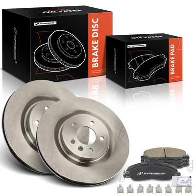 6 Pcs Front Disc Brake Rotors & Ceramic Brake Pads
