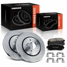 2019-2021 Honda Passport Brake Pad and Rotor Kit, 6 Pcs, Front Driver & Passenger, A-Premium, APBRPR1519