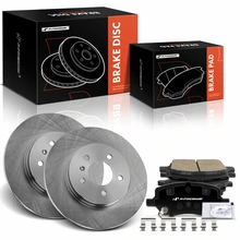 6 Pcs Rear Disc Brake Rotors & Ceramic Brake Pads