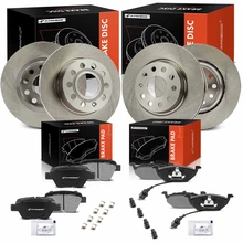2012-2013 Volkswagen Jetta Brake Pad and Rotor Kit, 12 Pcs, Front & Rear, A-Premium, APBRPR1791