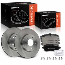 2008-2012 Mercedes-Benz C300 Brake Pad and Rotor Kit, 6 Pcs, Front Driver & Passenger, A-Premium, APBRPR1546