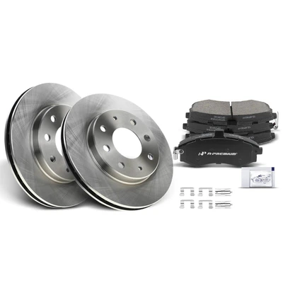 Front Disc Brake Rotors & Ceramic Brake Pads