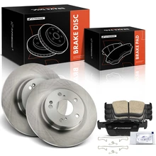2017-2020 Honda Civic Brake Pad and Rotor Kit, 6 Pcs, Rear Driver & Passenger, A-Premium, APBRPR1536