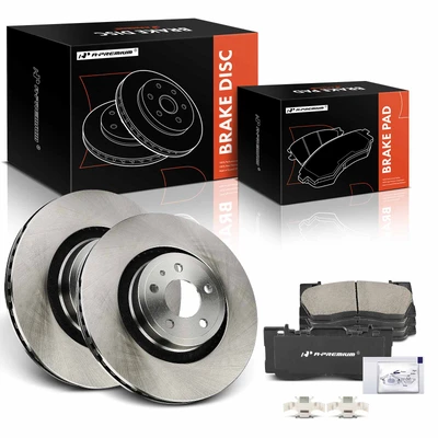 6 Pcs Front Disc Brake Rotors & Ceramic Brake Pads