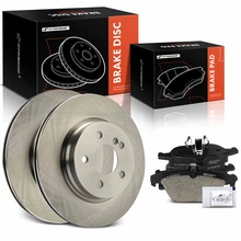 2013-2014 Mercedes-Benz C300 Brake Pad and Rotor Kit, 6 Pcs, Rear Driver & Passenger, A-Premium, APBRPR1556