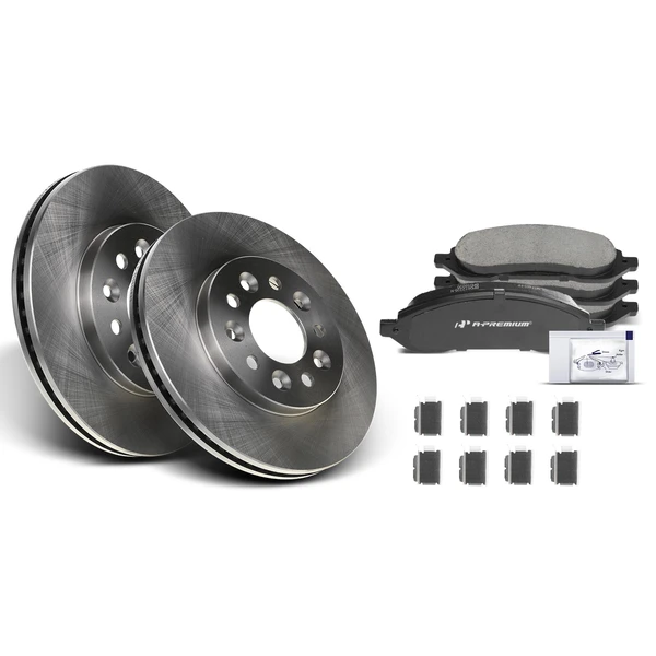 2004-2007 Mercury Monterey Disc Brake Rotors and Ceramic Pads Kit, 6 Pcs, Front Driver & Passenger, A-Premium, APBRPR034