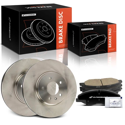 6 Pcs Front Disc Brake Rotors & Ceramic Brake Pads