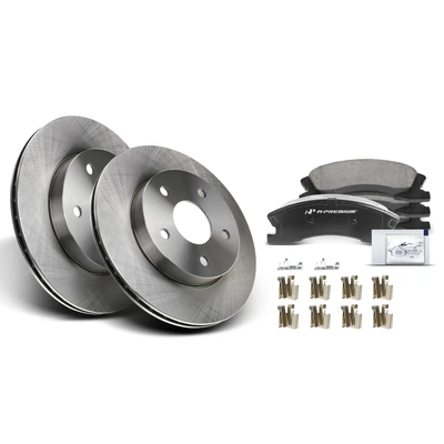 Front Disc Brake Rotors & Ceramic Brake Pads