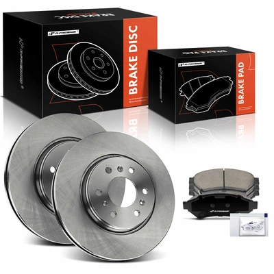 6 Pcs Front Disc Brake Rotors & Ceramic Brake Pads