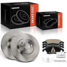 2011 2013-2014 Mercedes-Benz C300 Brake Pad and Rotor Kit, 6 Pcs, Front Driver & Passenger, A-Premium, APBRPR1549
