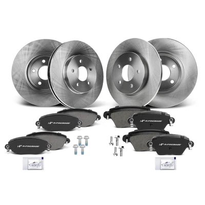 Front & Rear Disc Brake Rotors & Ceramic Brake Pads