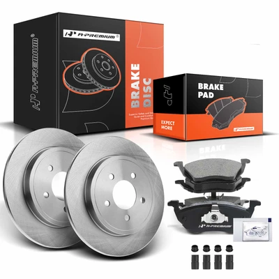 Rear Disc Brake Rotors & Ceramic Brake Pads