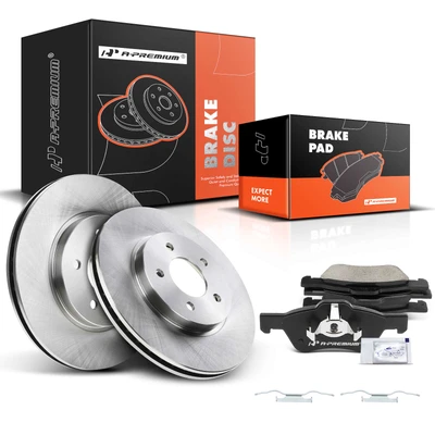 Front Disc Brake Rotors & Ceramic Brake Pads